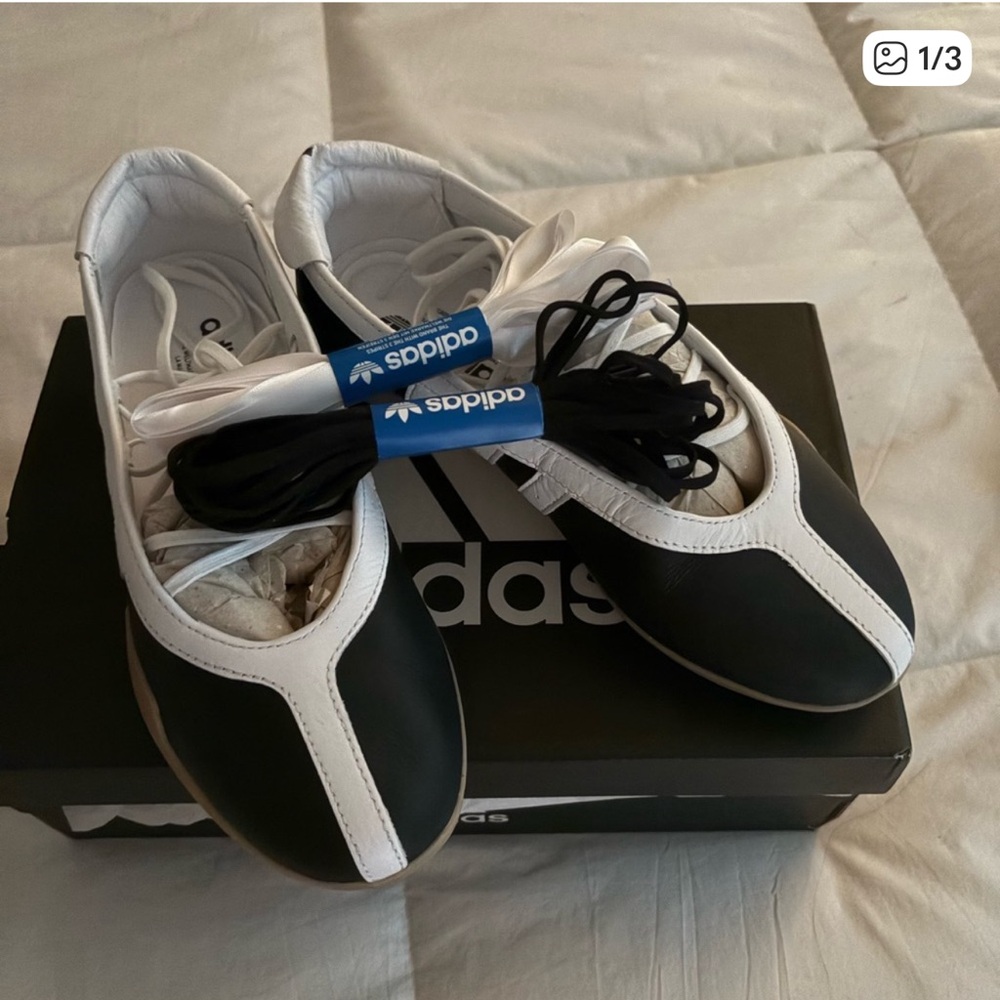 Adidas Black and White Athletic Shoes